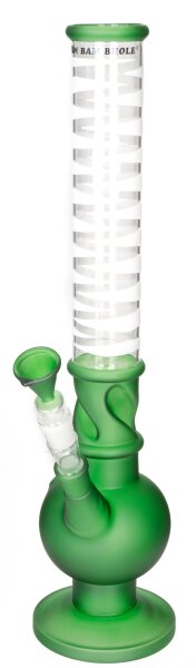 BamBamBhole Glasbong mit Bauch & Ice NS 18,8 - Dunkel Grün