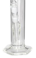BamBamBhole Glasbong "Gerade mit Blatt" H 39 cm NS 18,8