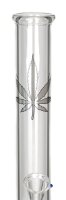 BamBamBhole Glasbong 18,8er H 48 cm gerader aufbau + "Blatt"