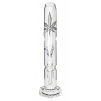 BamBamBhole Glasbong "Gebogen mit Blatt" ICE H 40 cm NS 18,8