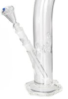BamBamBhole Glasbong "Gebogen mit Blatt" ICE H 40 cm NS 18,8