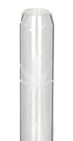 BamBamBhole Glasbong "Gerade & sandgestrahltes Blatt" H 39 cm D 55 mm NS 18,8