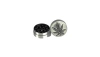 Dreamliner Pollinator Grinder 3Tlg. "Hemp Leaf" D 40 mm - Silber