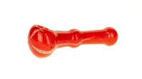 Glaspurpfeife - Full Color Red - Rot/Weiß - L 11 cm