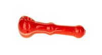 Glaspurpfeife - Full Color Red - Rot/Weiß - L 11 cm
