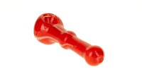 Glaspurpfeife - Full Color Red - Rot/Weiß - L 11 cm