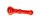Glaspurpfeife - Full Color Red - Rot/Weiß - L 11 cm