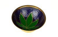 Messingschale mit Blatt D 10 cm