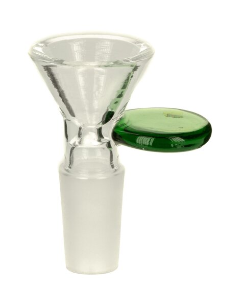 Glaskopf mit festem Glassieb und Griff NS 14,5 mm - Grün