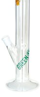 Greenline Glasbong 14,5er - grade mit Peace/Blumen Motiv - H 35 cm D 33 mm