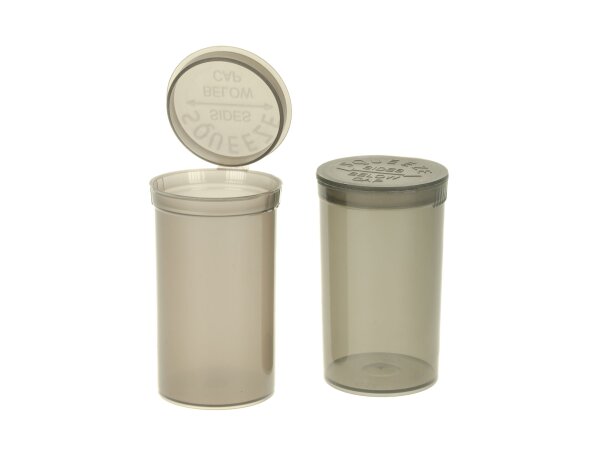 Kunststoffdose mit Pop Up Deckel - 70ml D 42 mm H 70 mm - Schwarz