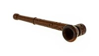 Holzpurpfeife - Rose - geschnitzt - L 12 cm - Holzfarben