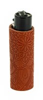 Lederhülle/Cover für Clipper - geprägt - Mandala II