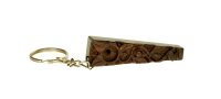 Purpfeife aus Rosenholz - Mini - mit Schlüsselring - L 7 cm - Flach