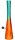Hollandbong ohne Kickloch - Türkis/Orange - mit Schlauch - H 40 cm