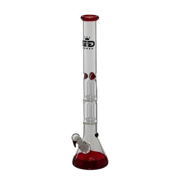 Grace Glass Glasbong 29,9er auf 18,8er - Beaker Fluo Red - 2x 6Arm Baumpercolator - H 56 cm D 51 mm WS
