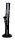 Black Artline Glasbong 14,5er - Zylinder Hanfblatt - H 26 cm D 32 mm - Schwarz