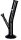 Black Artline Glasbong 14,5er - Zylinder Hanfblatt - H 26 cm D 32 mm - Schwarz