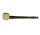 Holzpfeife mit Steinkopf rund - L 13 cm