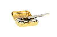 Taschenaschenbecher - Goldbarren - mit Gluttöter & Halter - 5,5x4,5x2 cm