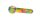 Purpfeife aus Glas - Abstract Fluid Colors - Bunt - L 12,5 cm