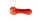 G-Spot Glaspfeife 10 cm rot mit schwarzem Streifen Nr.34