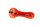 G-Spot Glaspfeife 10 cm rot mit schwarzem Streifen Nr.34