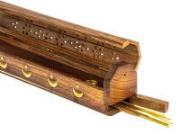 Räucherstäbchenhalter / Räucherbox - "Mond & Sterne"