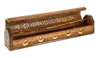 Räucherstäbchenhalter / Räucherbox - "Mond & Sterne"