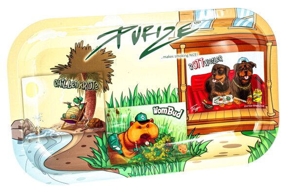 Purize Rolling Tray - Stigga Zoo Design - 27x16x2,5 cm - Small
