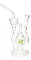 Glasbong Black Leaf "Recycle" 14,5er - H 28,5 cm D 95/22 mm - 2x Diffusorscheibe