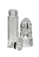 Portionierer Groß mit Flasche aus Glas - Klar/Farblos