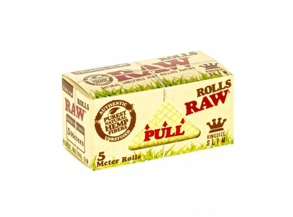RAW Organic Hemp Rolls - unbleached - King Size Slim - 5 Meter