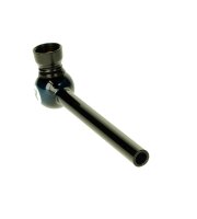 Glaspfeife Öl-Pfeife mit Steckkopf "8-Ball" L 12 cm - Schwarz