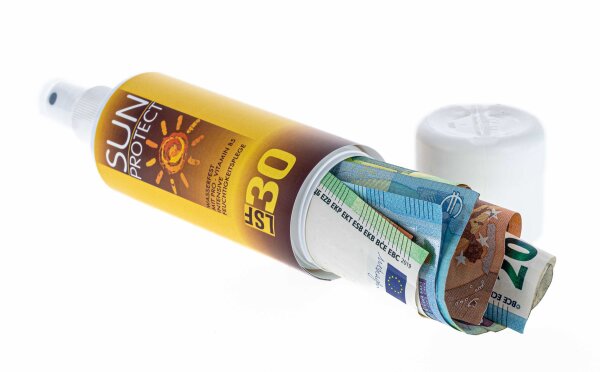 Versteckdose "Sonnenmilch"