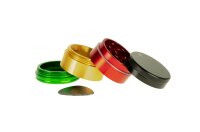 Black Leaf Pollinatorgrinder 4tlg - Rasta (Rot/Gelb/Grün/Schwarz) - D 39 mm H 40 mm