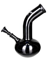 Black Artline Glasbong 14,5er - Bouncer Hanfblatt - H 22 cm D 40 mm WS 3 mm - Schwarz