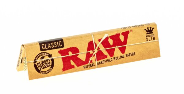 RAW Classic - unbleached - King Size Slim - 32 Blättchen