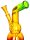 Glasbong Rasta Doppelbauch 14,5er H 22 cm D 28 mm