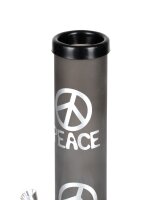 Acrylbong "Peace" dunkel Grau mit Peace-Symbol H 32,5 cm D 5,0 cm