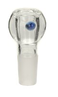 Heisenberg/Weedstar Glaskopf 18,8er - Pumpkin Kopf H 6,8 cm - Blau