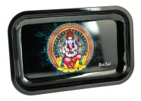 Black Leaf Rolling Tray "Ganesha" 27,5x17,5x2,5 cm - Small