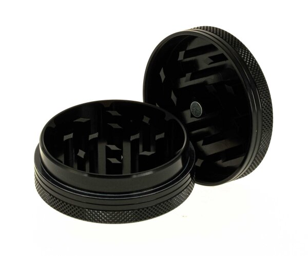 Alugrinder 2tlg. D 50 mm "Weed-Skull" - Schwarz