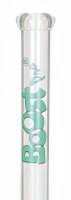 Boost Pro Glasbong 18,8er - Erlenmeyer - Grüne Schrift - H 55 cm D 50 mm WS 5 mm - ICE