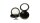 Champ High - Pollinatorgrinder 4tlg - mit Lupe Im Deckel - D 50 mm - Schwarz