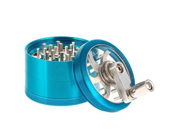 Pollinator Grinder mit Kurbel 4-tlg. H 45 mm D 60 mm - Hellblau