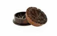Holzgrinder H 30 mm D 45 mm aus Rosenholz "Leaf" Handmade