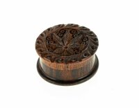 Holzgrinder H 30 mm D 45 mm aus Rosenholz "Leaf" Handmade