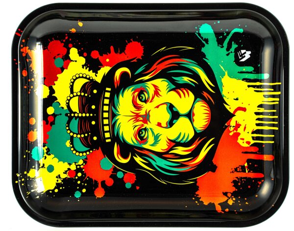 Fire Flow Rolling Tray - Rasta Stencil - 34x27,5 cm - Medium