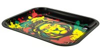 Fire Flow Rolling Tray - Rasta Stencil - 34x27,5 cm - Medium